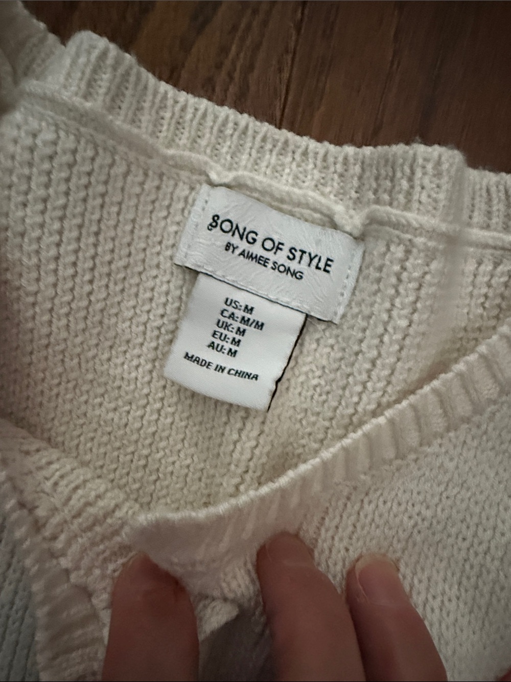 Song of Style Cream Knit Button-Front Sleeveless Cardigan - Picture 2 of 2